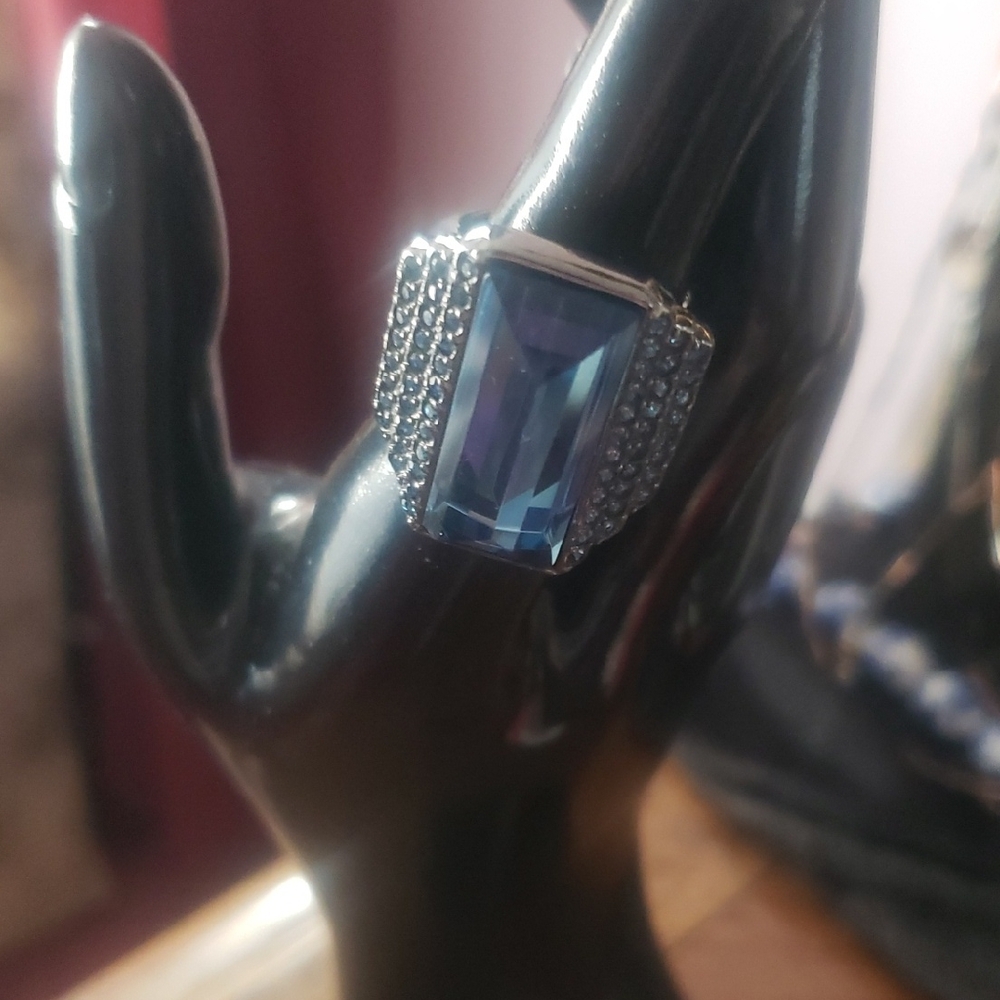 Givenchy Crystals Silver Ring - image 1